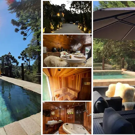 Chalet Com Jacuzzi Sauna Lareira E Telao Cinema Campos do Jordao Exterior photo